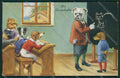 Artist Dressed Dachshund English Bulldog dog postcard cartolina KS3795 – fronte