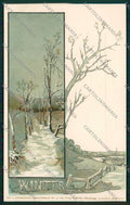 Artist Season Winter art nouveau postcard cartolina KS3805 – fronte
