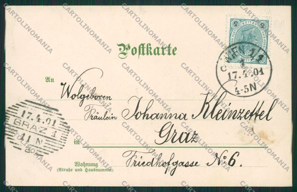 Artist Season Spring art nouveau Guggenberger postcard cartolina KS3809 – retro