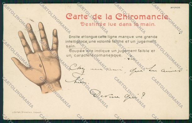 Artist Chiromancy Hand Fortune telling palm postcard cartolina KS3819 – fronte