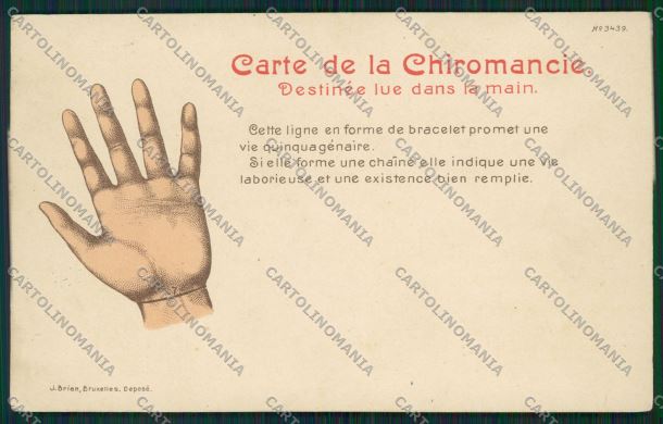 Artist Chiromancy Hand Fortune telling palm postcard cartolina KS3822 – fronte