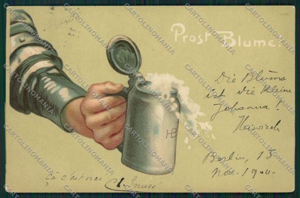 Artist Beer Hand art nouveau postcard cartolina KS3827 – fronte