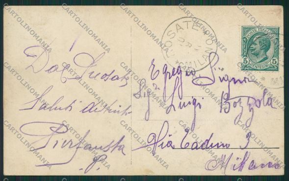 Lady paper moon real photo ABRADED postcard cartolina KS3842 – retro