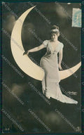 Lady paper moon Reutlinger real photo postcard cartolina KS3846 – fronte