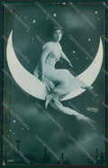 Lady paper moon Reutlinger real photo postcard cartolina KS3847 – fronte