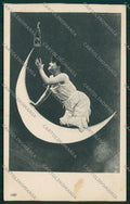 Risque Lady paper moon postcard cartolina KS3859 – fronte
