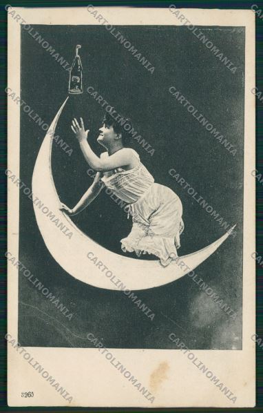 Risque Lady paper moon postcard cartolina KS3859 – fronte