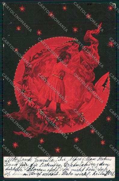 Child paper moon postcard cartolina KS3868 – fronte