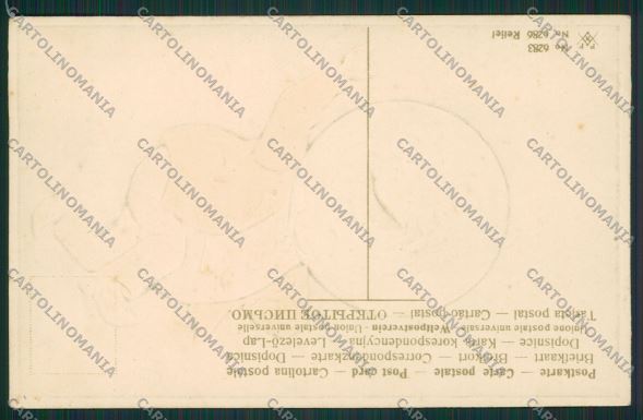Dressed paper moon relief postcard PFB cartolina KS3888 – retro