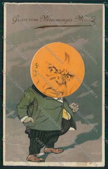 Dressed paper moon relief LITTLE TEAR CREASE PFB postcard cartolina KS3889 – fronte