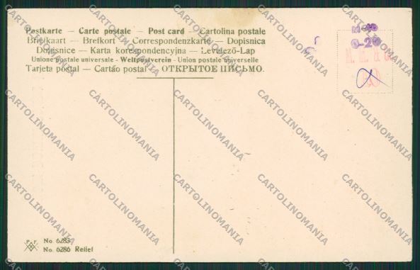 Dressed paper moon relief postcard PFB cartolina KS3890 – retro