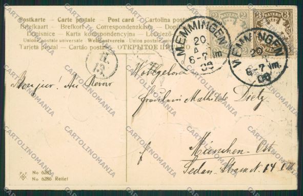 Dressed paper moon relief postcard PFB cartolina KS3893 – retro