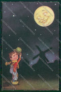 Dutch Child paper moon Colombo PIN HOLE postcard cartolina KS3902 – fronte
