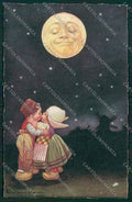 Dutch Child paper moon Colombo PIN HOLES postcard cartolina KS3904 – fronte