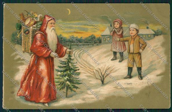 Santa Claus relief Christmas postcard cartolina KS3943 – fronte