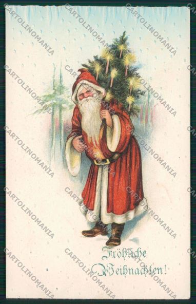 Santa Claus relief Christmas postcard cartolina KS3945 – fronte