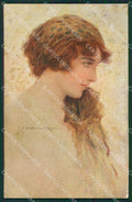 Corbella Glamour Lady Hat Art Deco serie 233 WRINKLES postcard cartolina KS3978 – fronte