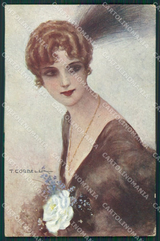 Corbella Glamour Fashion Lady Art Deco serie 130 postcard cartolina KS4001 – fronte