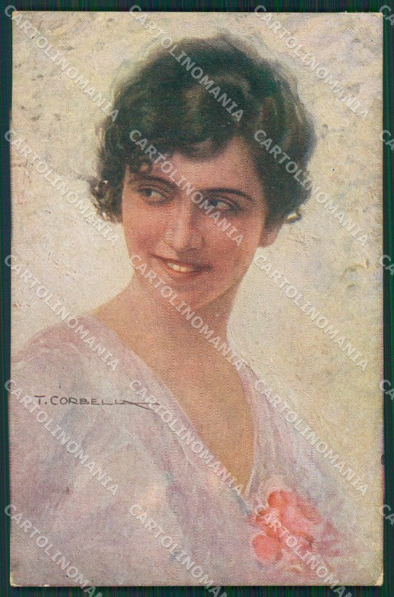 Corbella Glamour Fashion Lady Art Deco serie 232 postcard cartolina KS4012 – fronte
