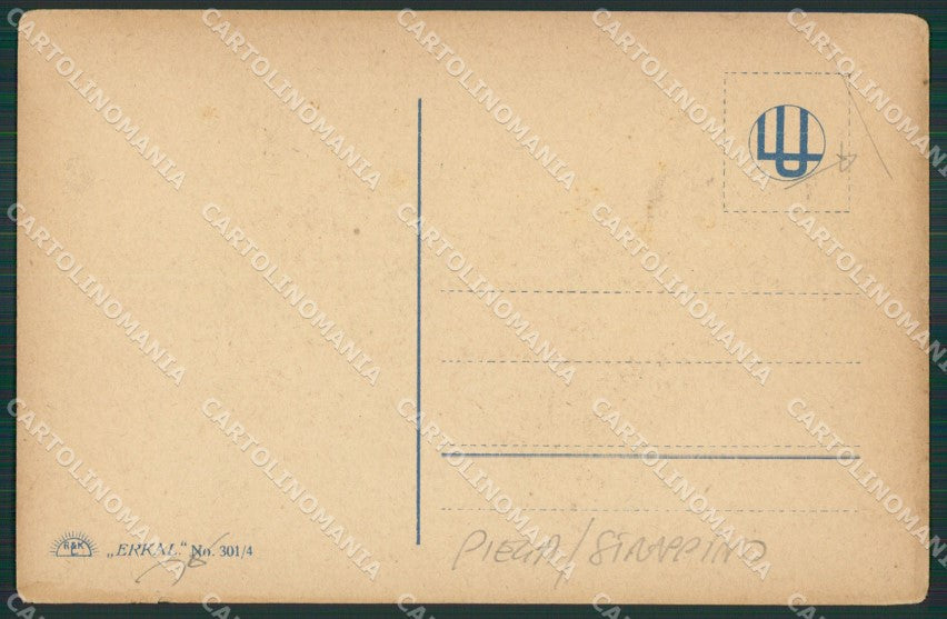Usabal Glamour Fashion Lady Hat Deco CREASE TEAR postcard cartolina KS4054 – retro