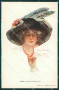 Boileau Glamour Fashion Lady Hat Art Deco serie 212 postcard cartolina KS4078 – fronte