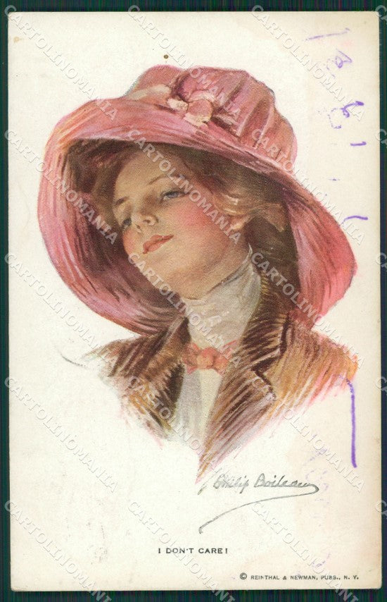 Boileau Glamour Fashion Lady Hat SPOT serie 286 postcard cartolina KS4079 – fronte