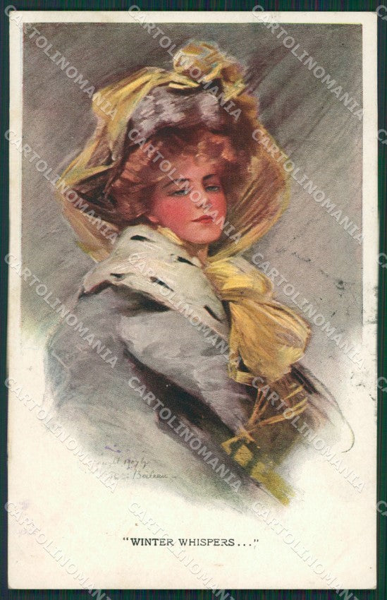 Boileau Glamour Fashion Lady Hat Art Deco postcard cartolina KS4086 – fronte