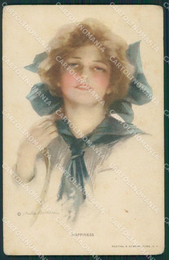 Boileau Glamour Fashion Lady Art Deco serie 373 postcard cartolina KS4087 – fronte