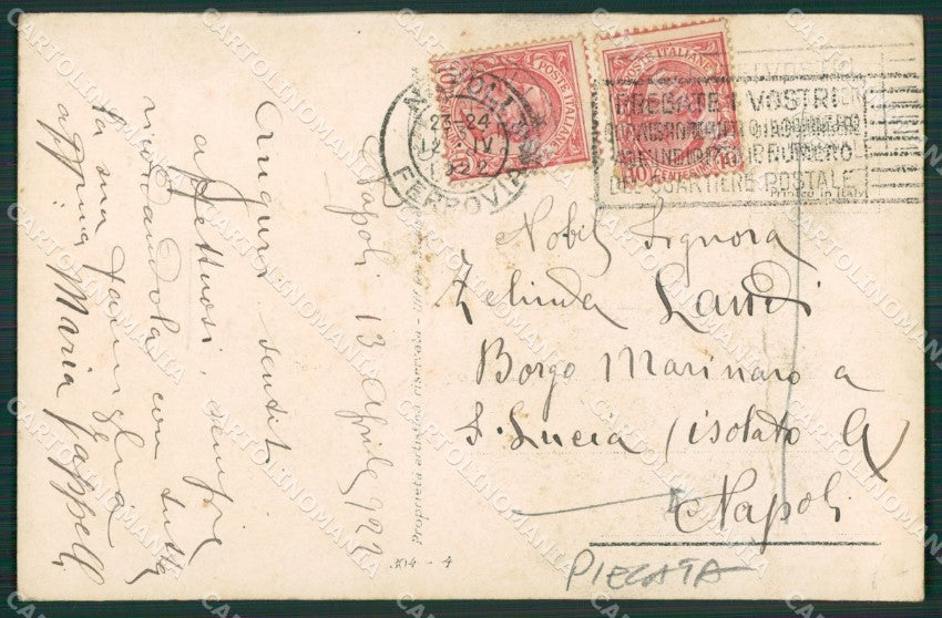 Nanni Glamour Fashion Lady Hat CREASED serie 304 postcard cartolina KS4154 – retro