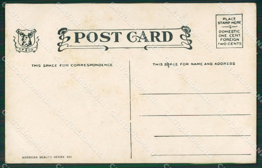 Glamour Fashion Lady Hat Art Deco postcard cartolina KS4284 – retro