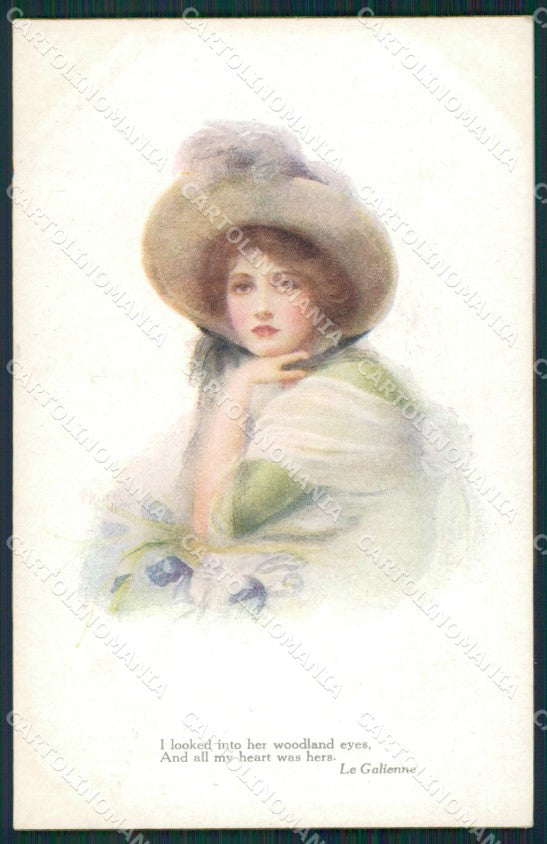 Horwitz Glamour Fashion Lady Hat Art Deco postcard cartolina KS4296 – fronte