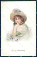 Horwitz Glamour Fashion Lady Hat Art Deco postcard cartolina KS4296 – fronte
