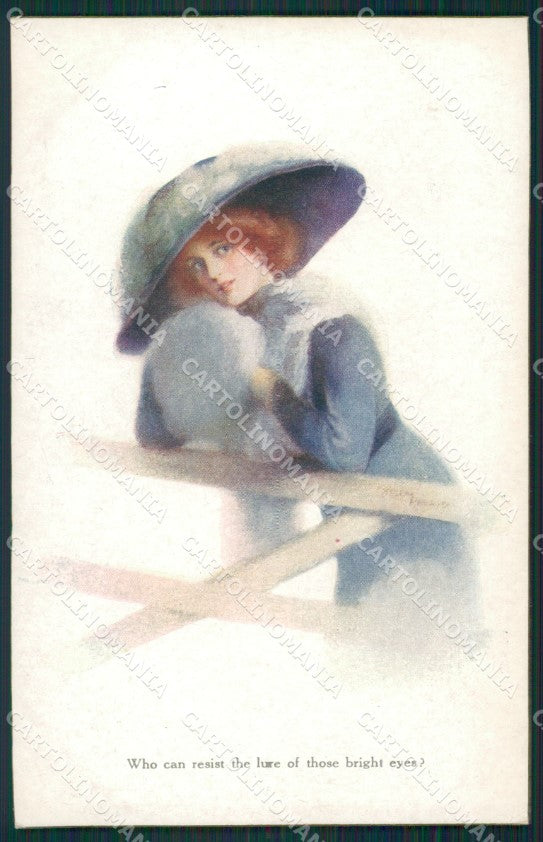 Horwitz Glamour Fashion Lady Hat Art Deco postcard cartolina KS4297 – fronte