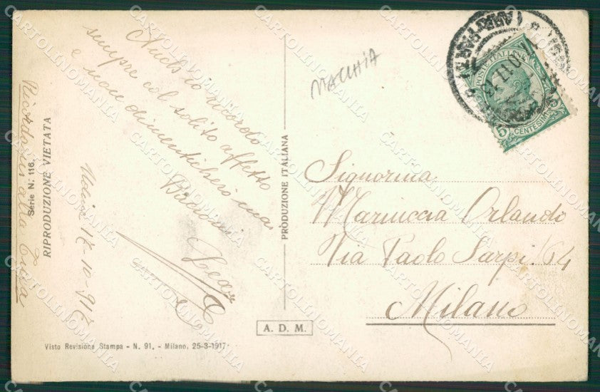 Di Maiuta Glamour Fashion Lady Hat Deco SPOT postcard cartolina KS4335 – retro