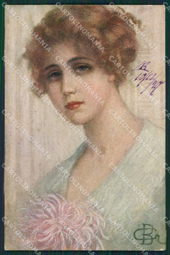 Glamour Fashion Lady Art Deco Bice Guy postcard cartolina KS4369 – fronte