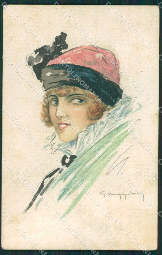 Muggiani Glamour Fashion Lady Hat Art Deco postcard cartolina KS4375 – fronte