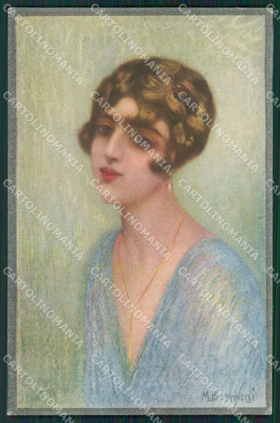 Bettinelli Glamour Fashion Lady Art Deco postcard cartolina KS4448 – fronte