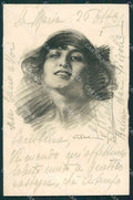 Palanti Glamour Lady Hat TEAR advertising Ramazzotti postcard cartolina KS4455 – fronte