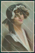 Bettinelli Glamour Fashion Lady Hat Art Deco postcard cartolina KS4496 – fronte