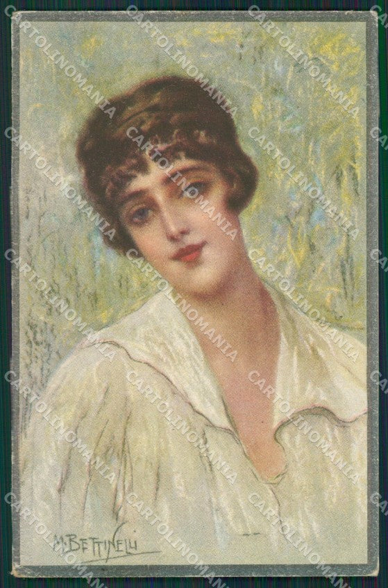 Bettinelli Glamour Fashion Lady Art Deco postcard cartolina KS4540 – fronte