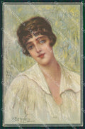 Bettinelli Glamour Fashion Lady Art Deco postcard cartolina KS4540 – fronte