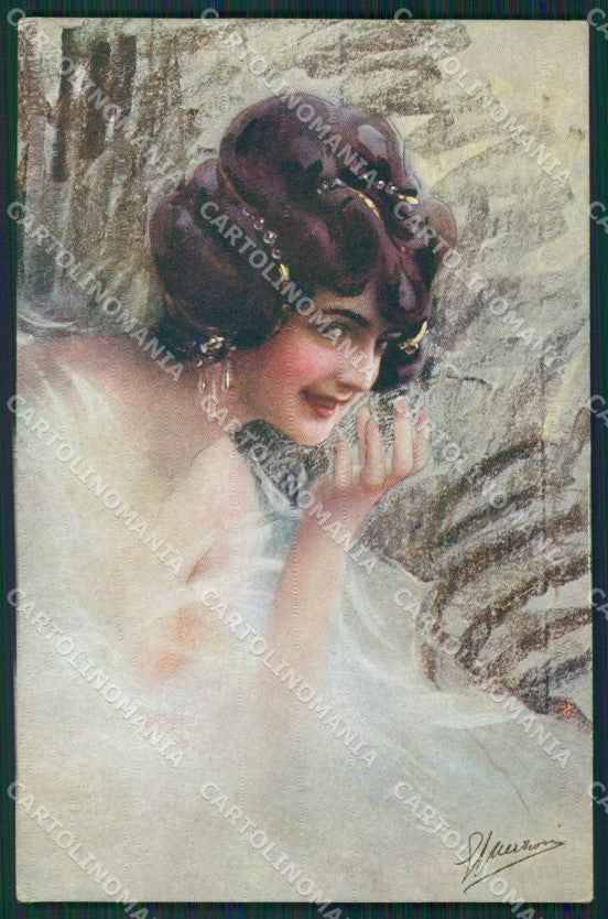 Guerzoni Glamour Fashion Lady Art Deco postcard cartolina KS4558 – fronte