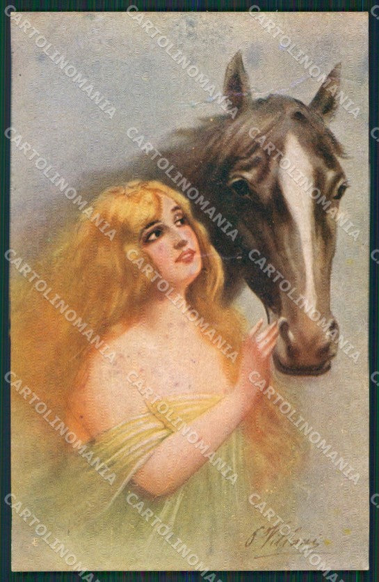 Villani Glamour Fashion Lady Art Deco CREASE postcard cartolina KS4567 – fronte