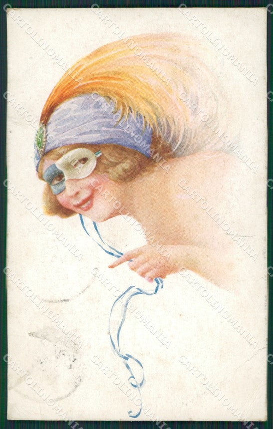 Glamour Fashion Lady Art Deco postcard cartolina KS4589 – fronte