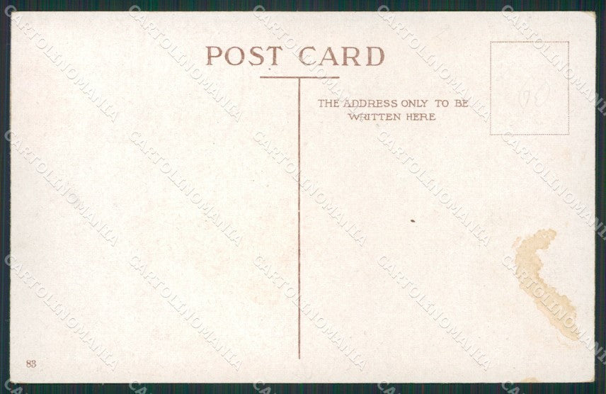 Little Girl Donkey ABRADED postcard cartolina KS4634 – retro