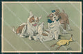 Norfini French Bulldog Dog postcard cartolina KS4684 – fronte