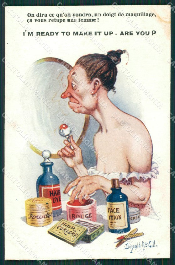 Mc Gill Make up Comic postcard cartolina KS4728 – fronte