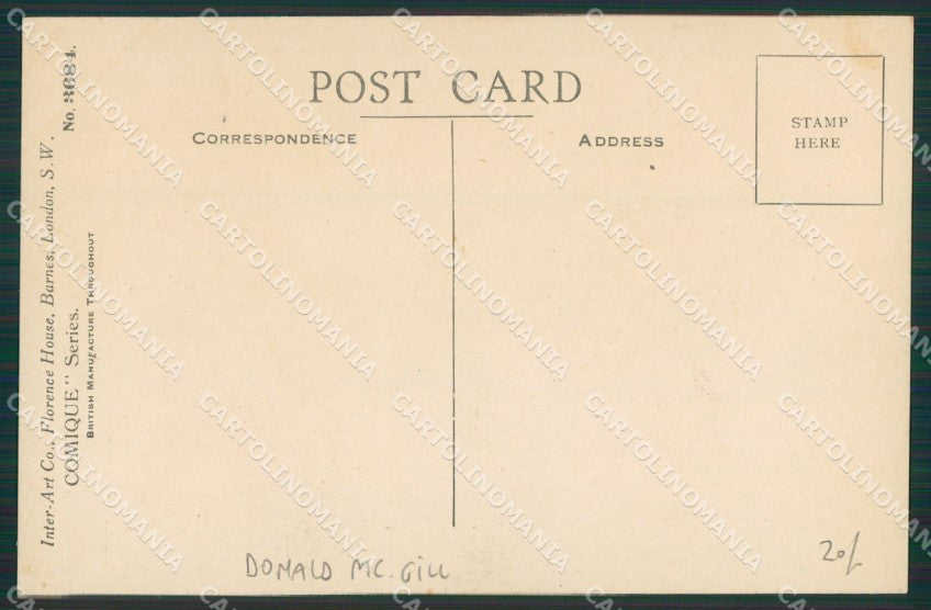 Mc Gill Make up Comic postcard cartolina KS4728 – retro