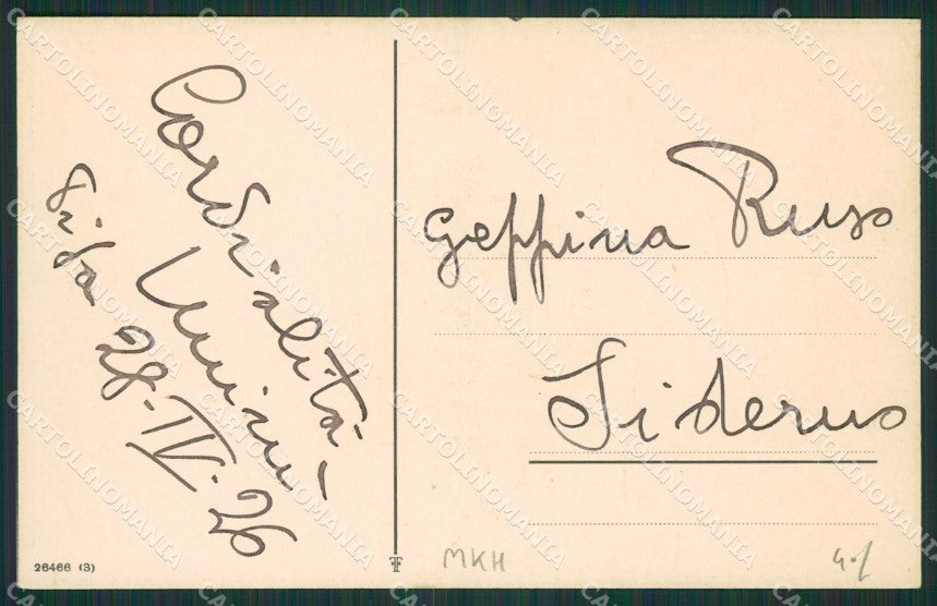 Artist MKH Lady Make up OPF postcard cartolina KS4764 – retro