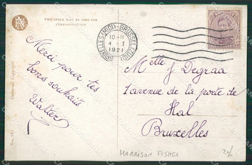 Artist Fisher Lady Make up postcard cartolina KS4767 – retro